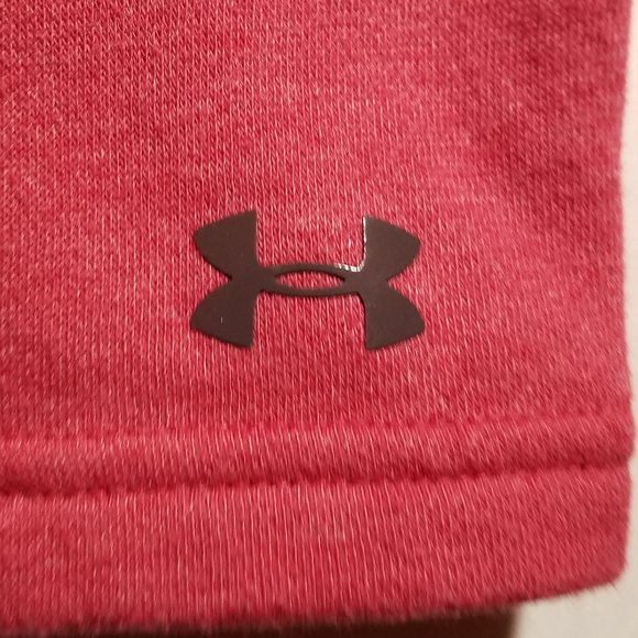 Under Armour Women's UA Taped Fleece Hoodie - Pink & Gray - Picture 6 of 7